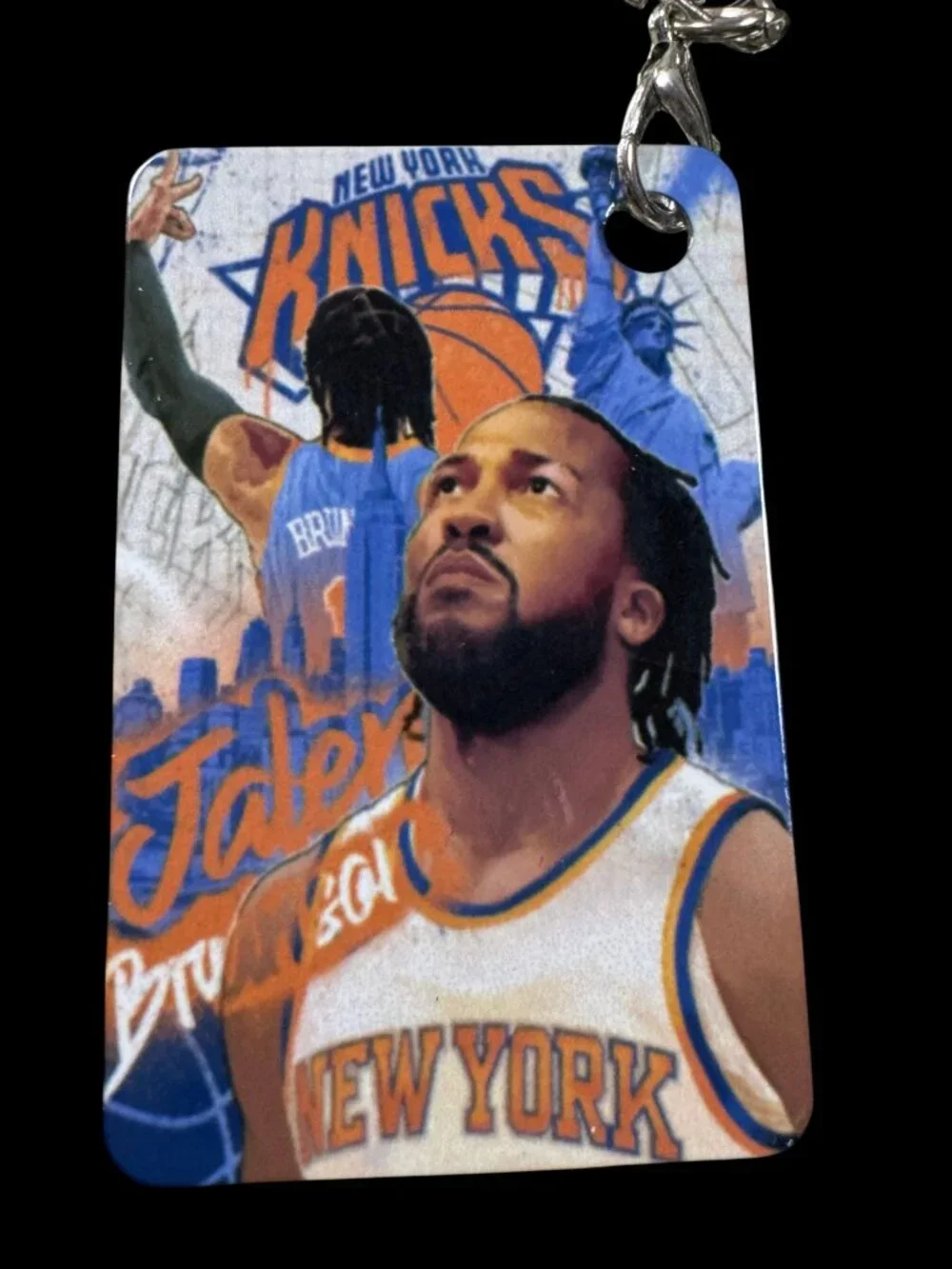Jalen Brunson New York Knicks Metal Keychain, Basketball Fan Collectible Keyring